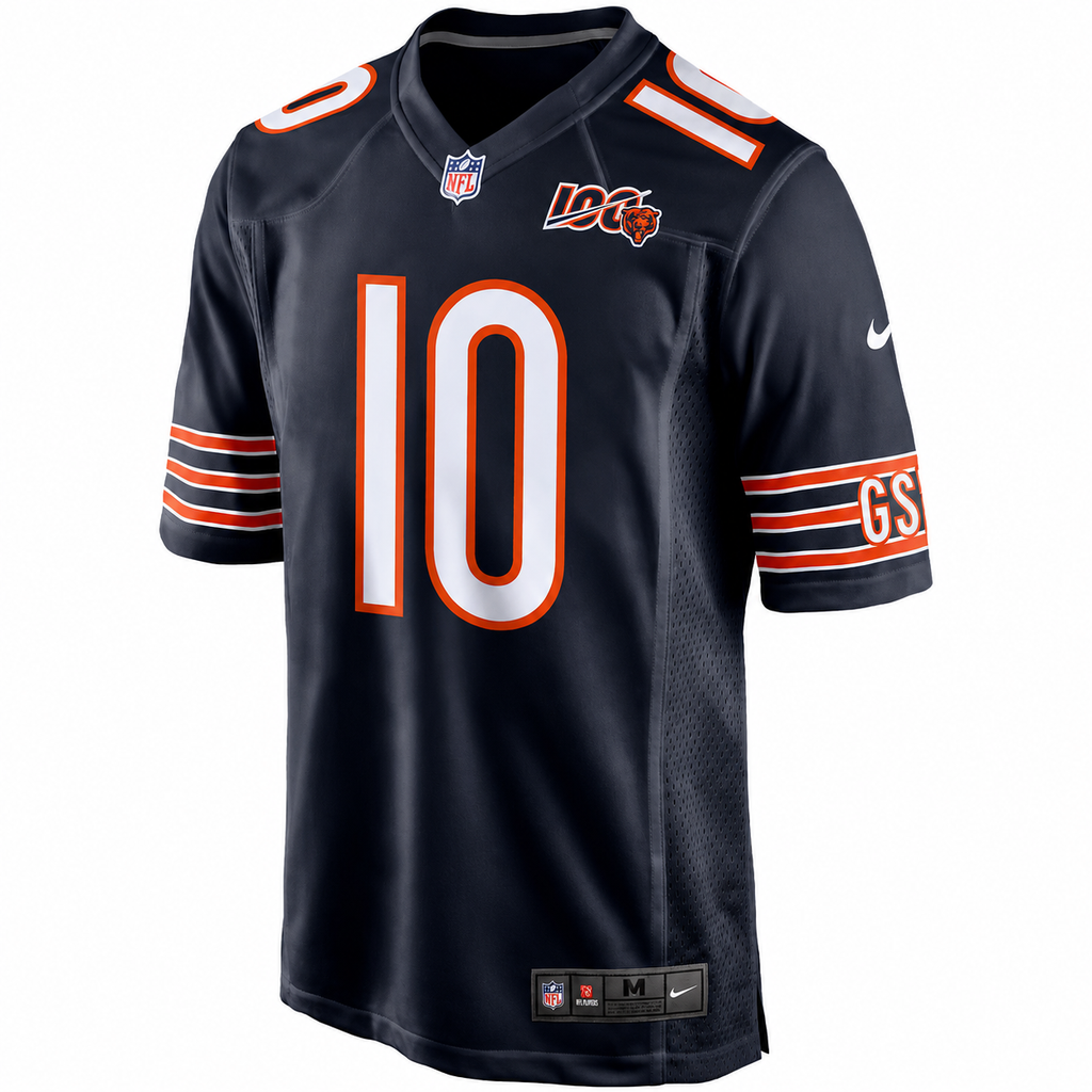 Chicago Bears Mitchell Trubisky Nike Navy 100th Season Game Jersey for Men product image 2, provided for visual reference