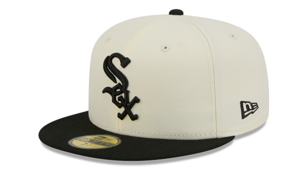 Chicago White Sox 2 Tone Chrome/Black New Era Color Basic 59FIFTY Fitted Hat product image 1, provided for visual reference