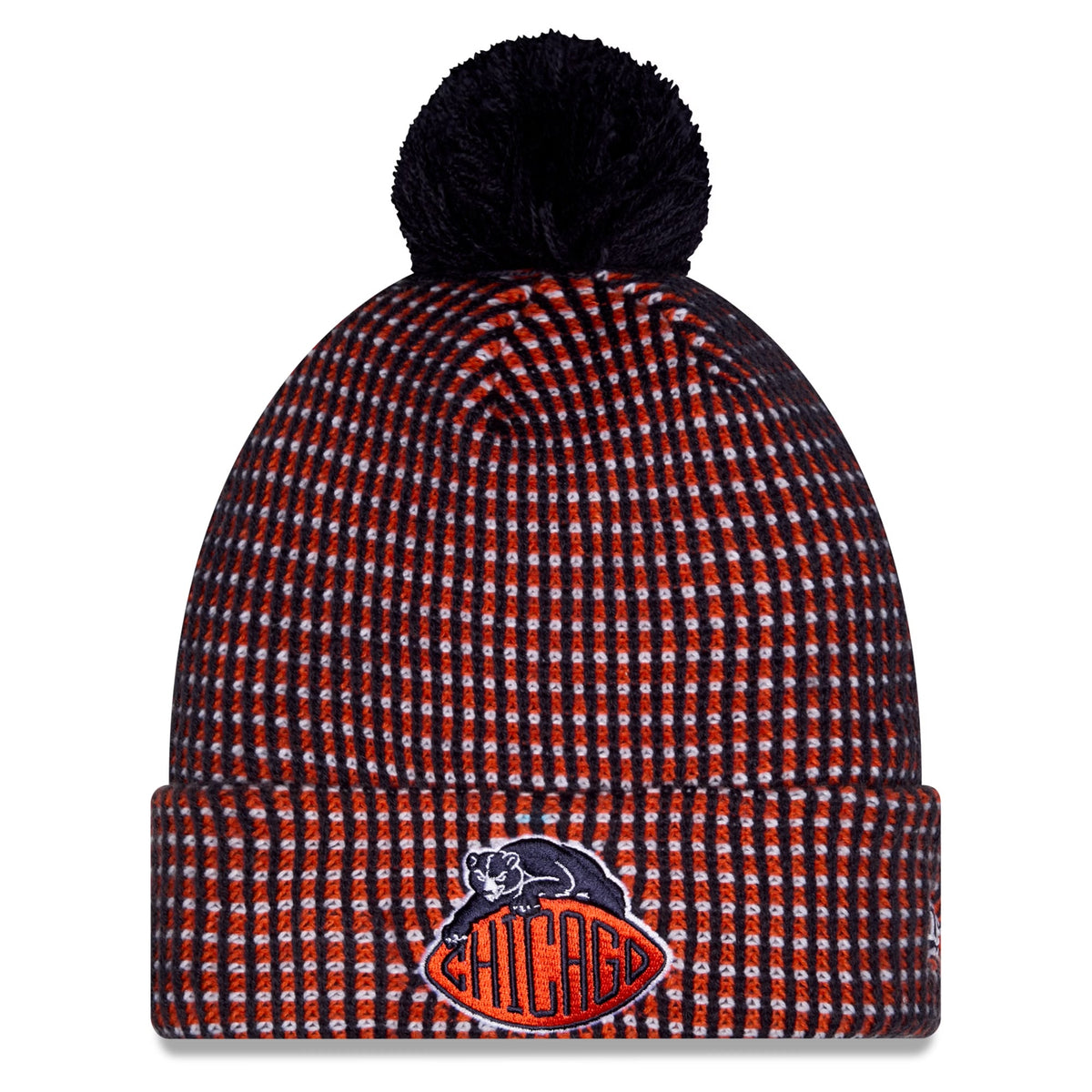 Chicago Bears 2026 Rivalry New Era Sideline Classic Cuffed Pom Knit product image 1, provided for visual reference and