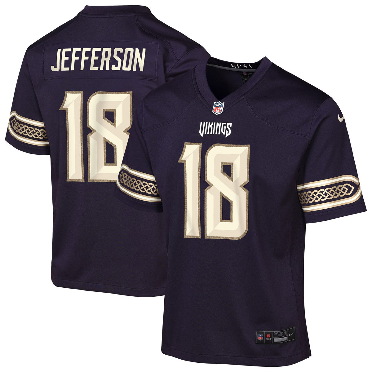 Youth Justin Jefferson Minnesota Vikings Purple 2026 Rivalries Collection Nike Game Jersey product image 1, provided for